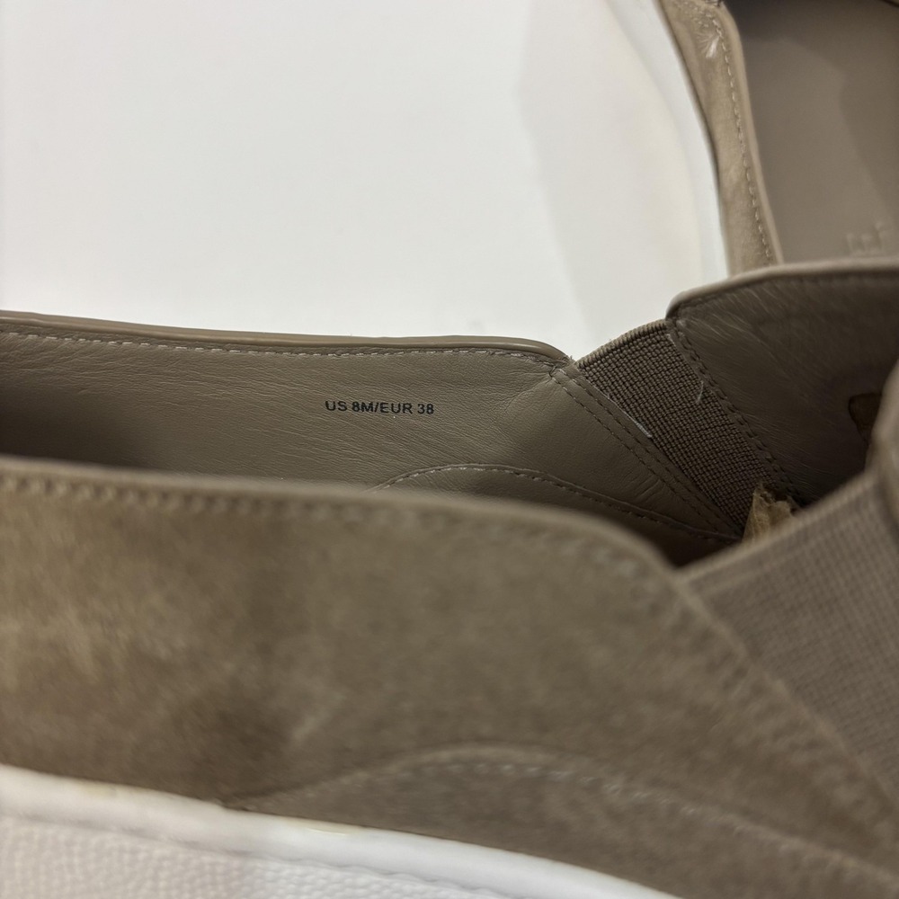 Vince Slip‎ On Suede Leather Shoes Womens Size 8 38 Beige Casual Flats Sneakers - Picture 5 of 14